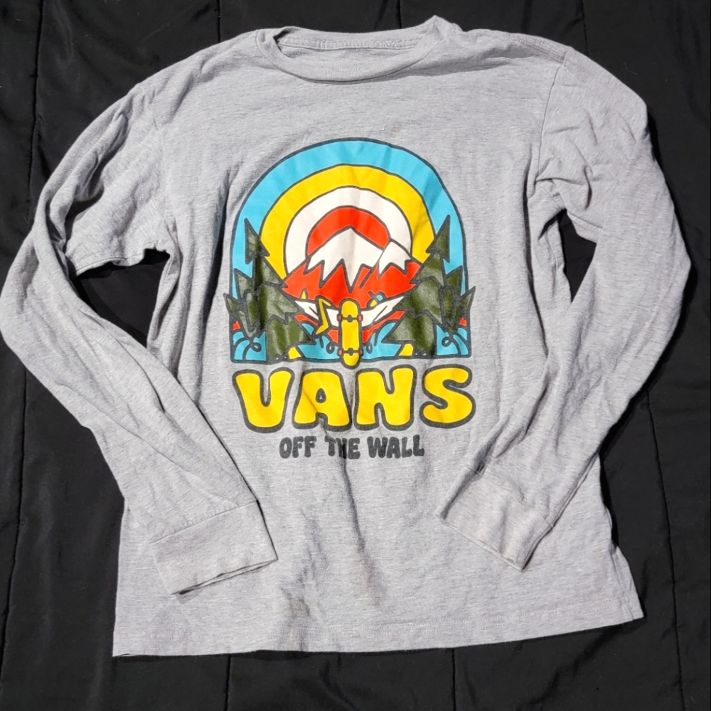 Gray Vans Long Sleeve Size M (10/12)